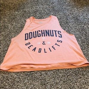 Doughnuts & Deadlifts crop tank